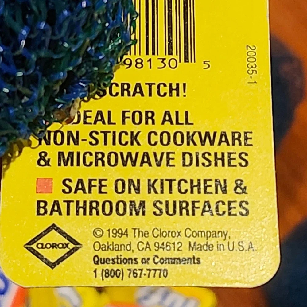 Vintage 1994 S.O.S Tuffy Dishwashing Pad Blue Discontinued Lot 10 New Old Stock